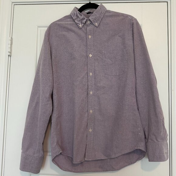 J. Crew Slim Oxford Long Sleeve Button-down Shirt Light Purple Mens Medium - Picture 1 of 6